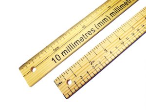 Double Sided Dual Marked Wooden Metre Rule