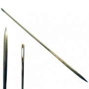 Straight Leather Needles Straight Single 3 Square Point Needles - Heavy Gauge (12's)